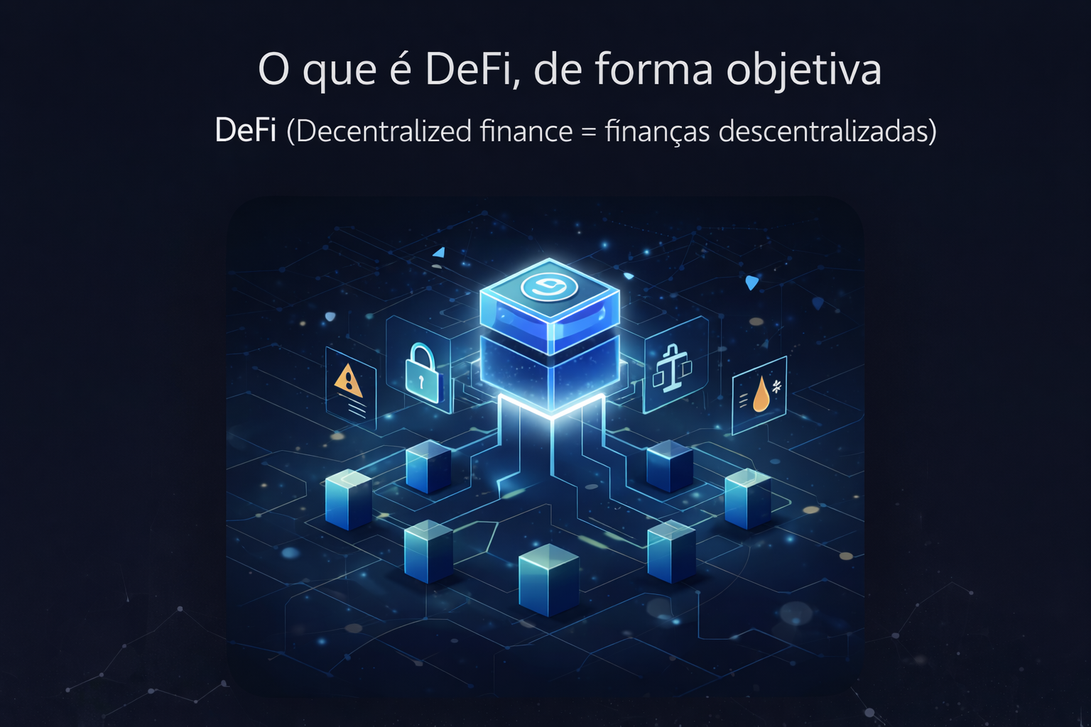 O que é DeFi, de forma objetiva? (ilustrativo)