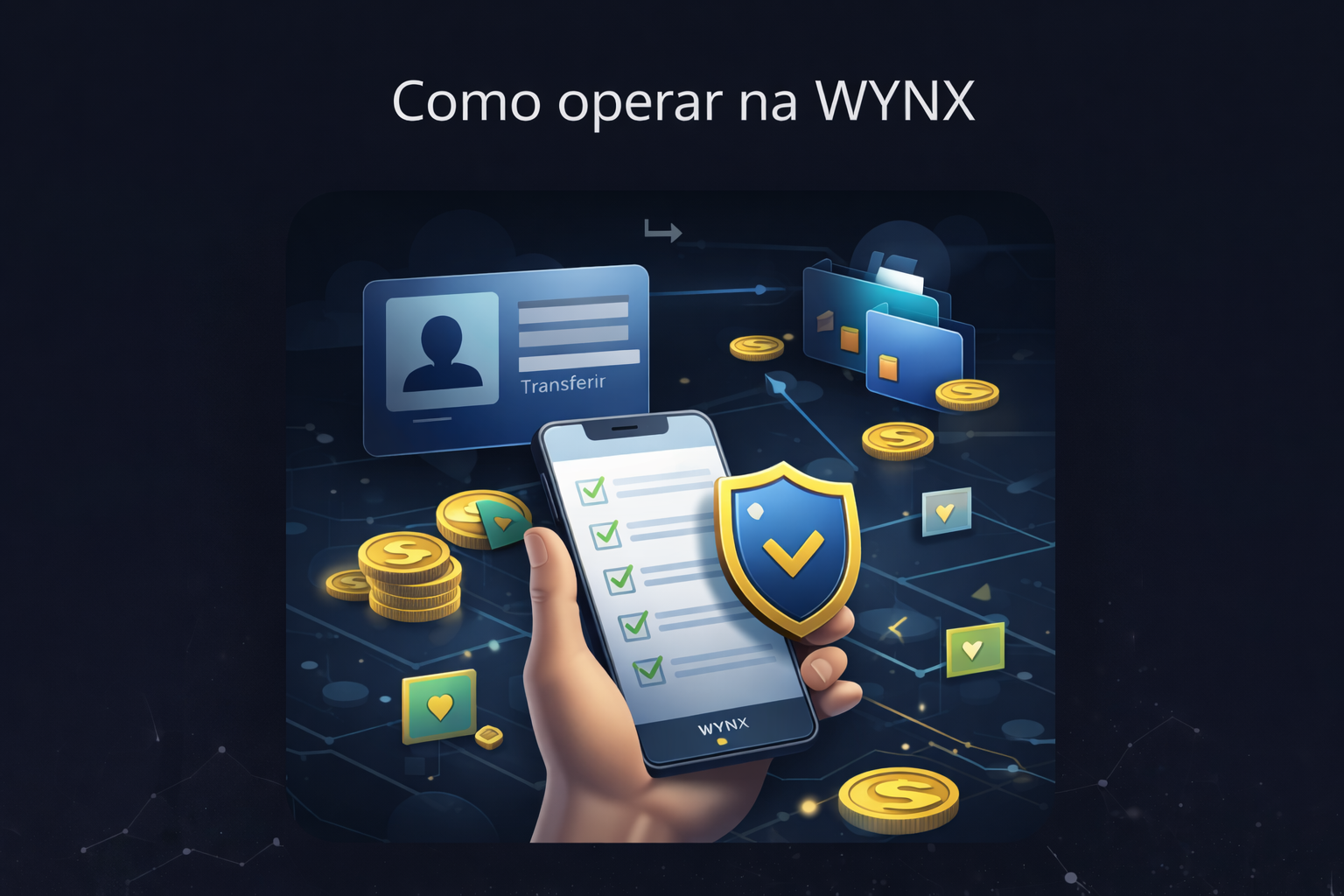 Como operar na WYNX? (ilustrativo)